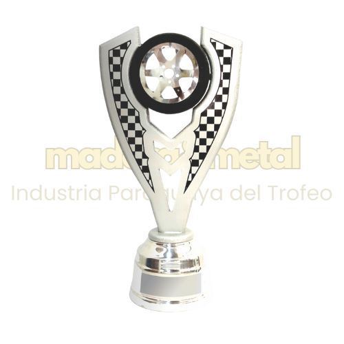 Imagen de Trofeo confeccionado en fibra de madera ecológica alegoría llanta - M1.397